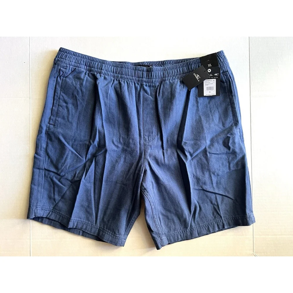 O'Neill Willow Elastic Waist 8" Hybrid Shorts Pull On Relaxed Fit Dark Blue Golf - Picture 1 of 7